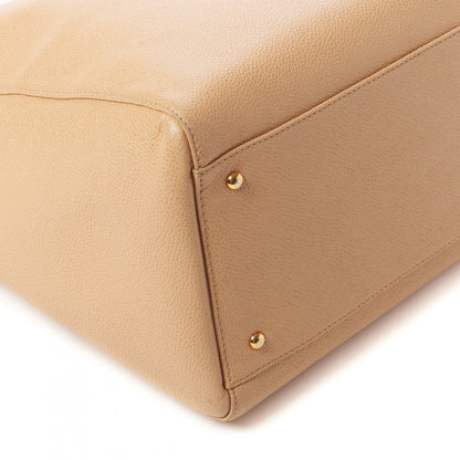 Chanel Caviar Large CC Shoulder Bag Beige 5 of 9