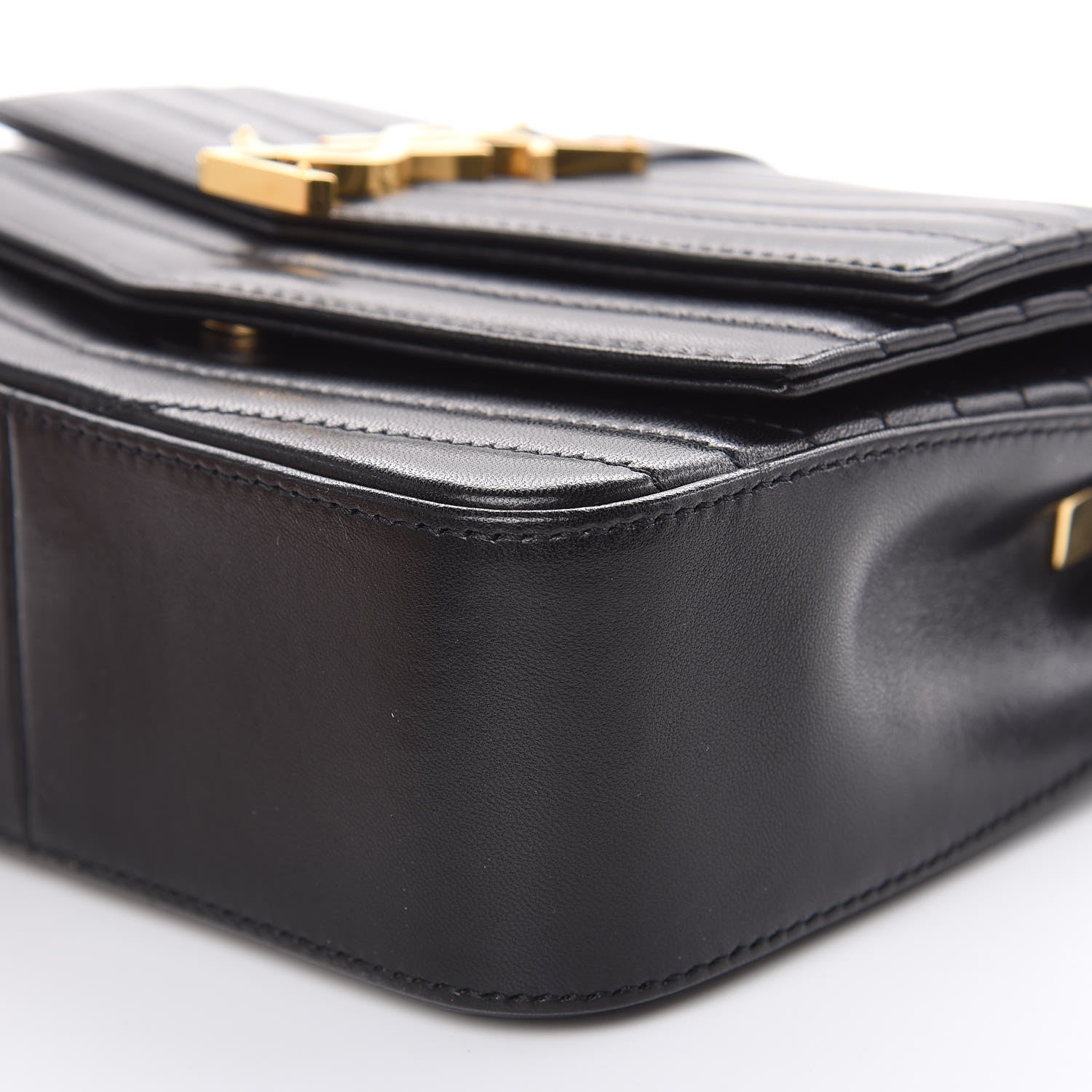 Saint Laurent Lambskin Matelasse Chevron Monogram Small Sulpice Bag Black 9 of 13