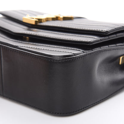 Saint Laurent Lambskin Matelasse Chevron Monogram Small Sulpice Bag Black 9 of 13