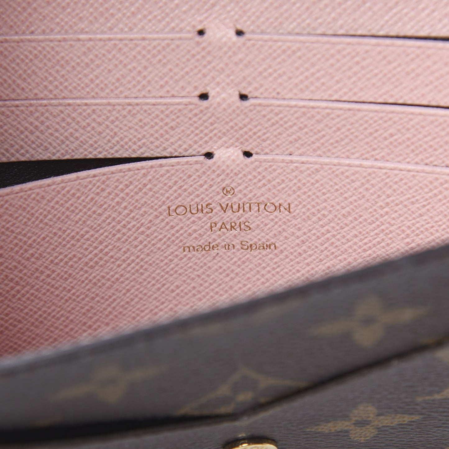 Monogram Jeanne Wallet Rose Ballerine
