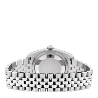 Rolex Stainless Steel 18K White Gold 36mm Oyster Perpetual Datejust Watch Black 116234 3 of 5