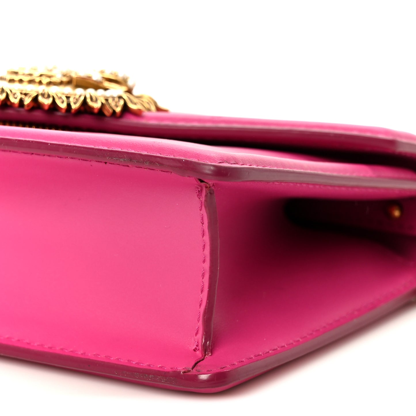 Smooth Calfskin Small Devotion Envelope Top Handle Bag Pink
