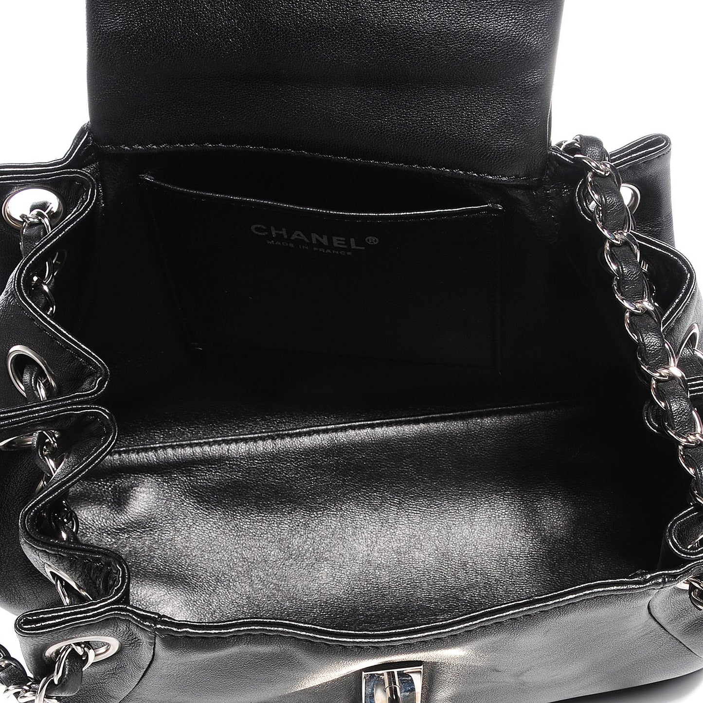 Lambskin Sensual Medium Flap Black