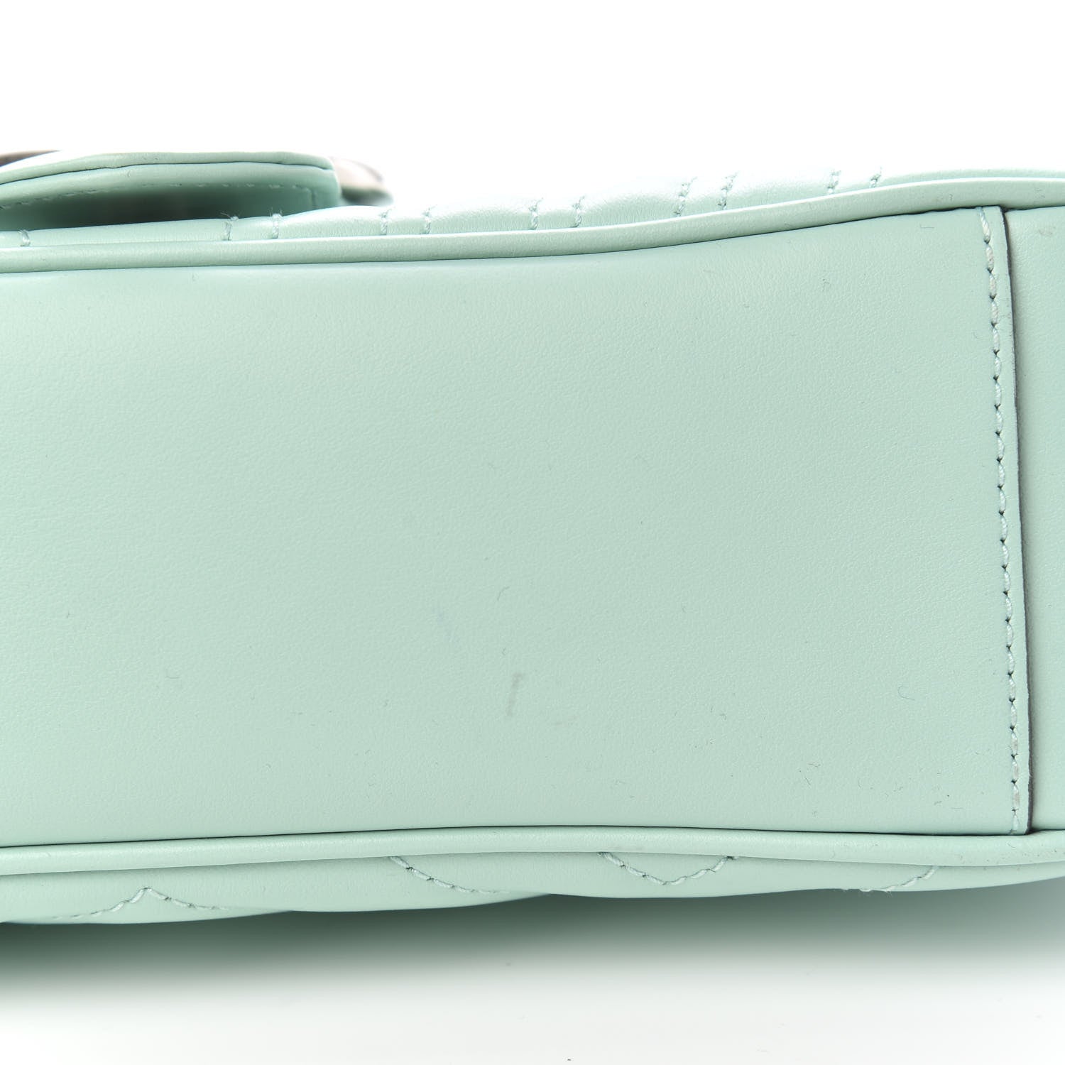Gucci Calfskin Matelasse Small GG Marmont Shoulder Bag Water Green 12 of 12