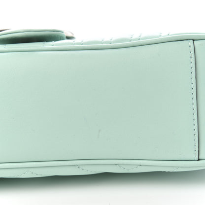 Gucci Calfskin Matelasse Small GG Marmont Shoulder Bag Water Green 12 of 12