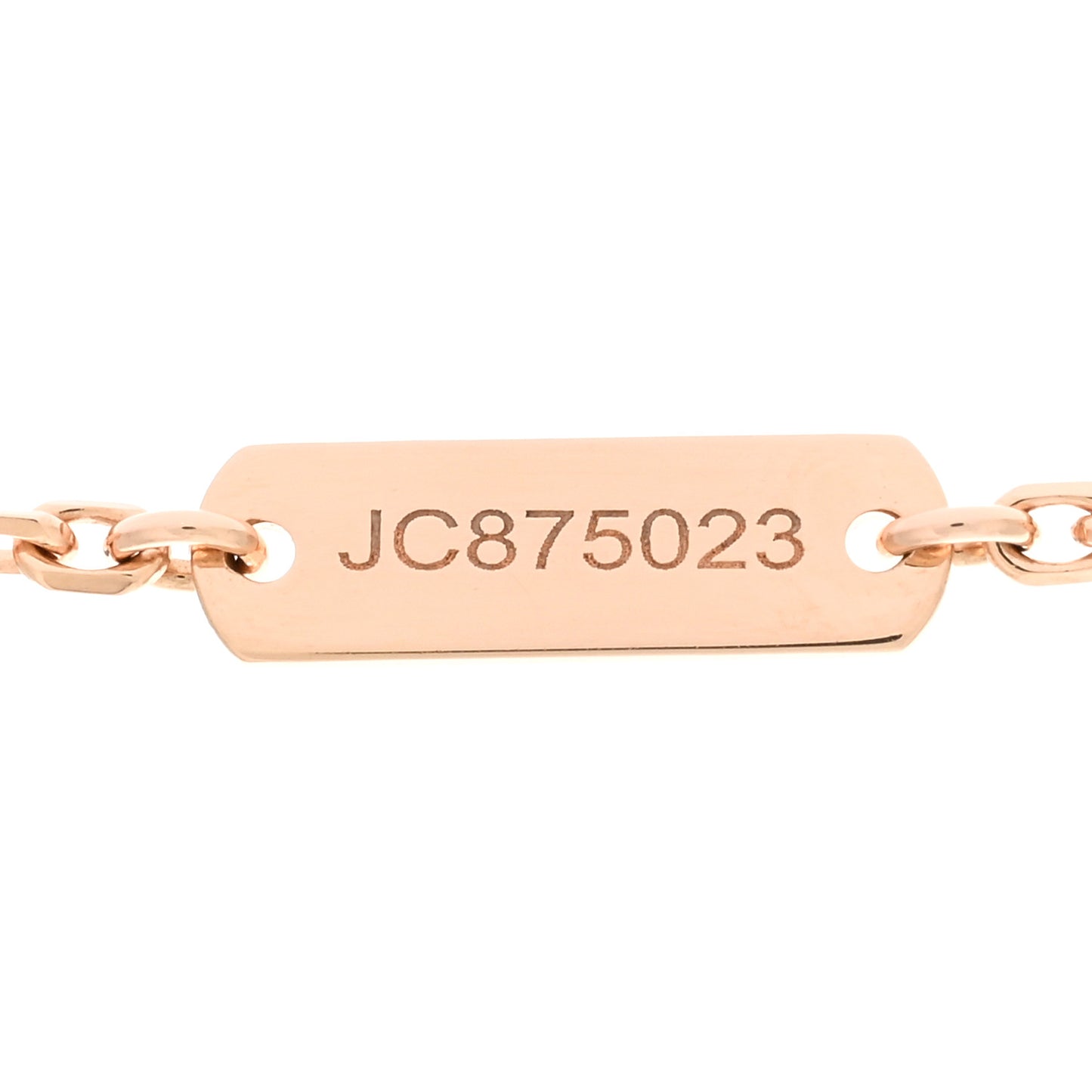 18K Rose Gold Gray Mother of Pearl Vintage Alhambra Pendant Necklace