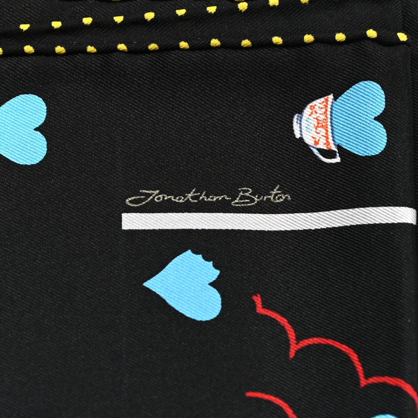 Silk Tea Time Scarf 70 Black
