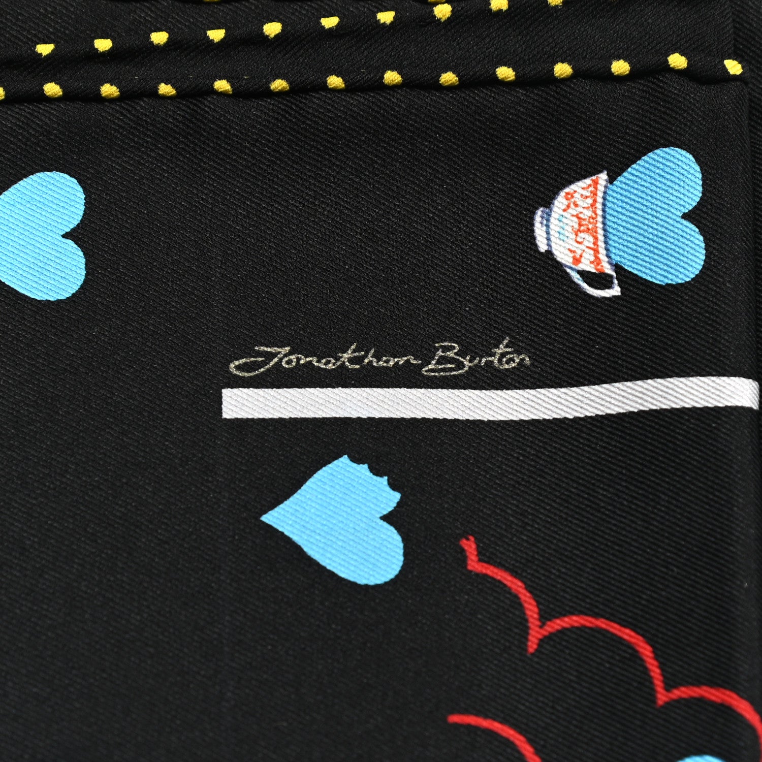 Hermes Silk Tea Time Scarf 70 Black 6 of 6