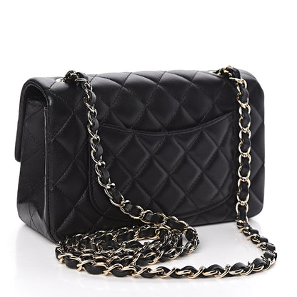 Chanel Lambskin Quilted Mini Rectangular Flap Black 3 of 12