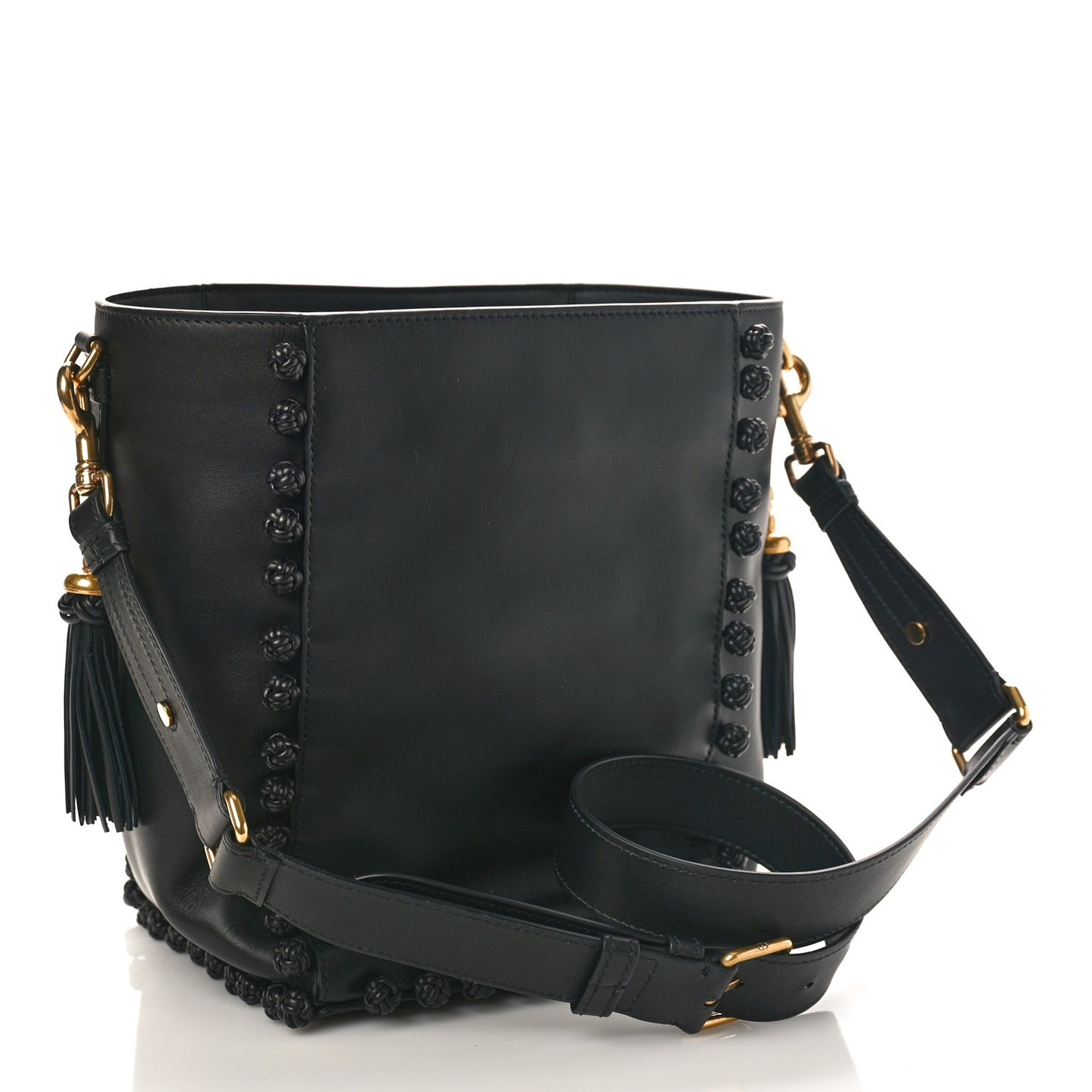 Lambskin Bucket Bag Black