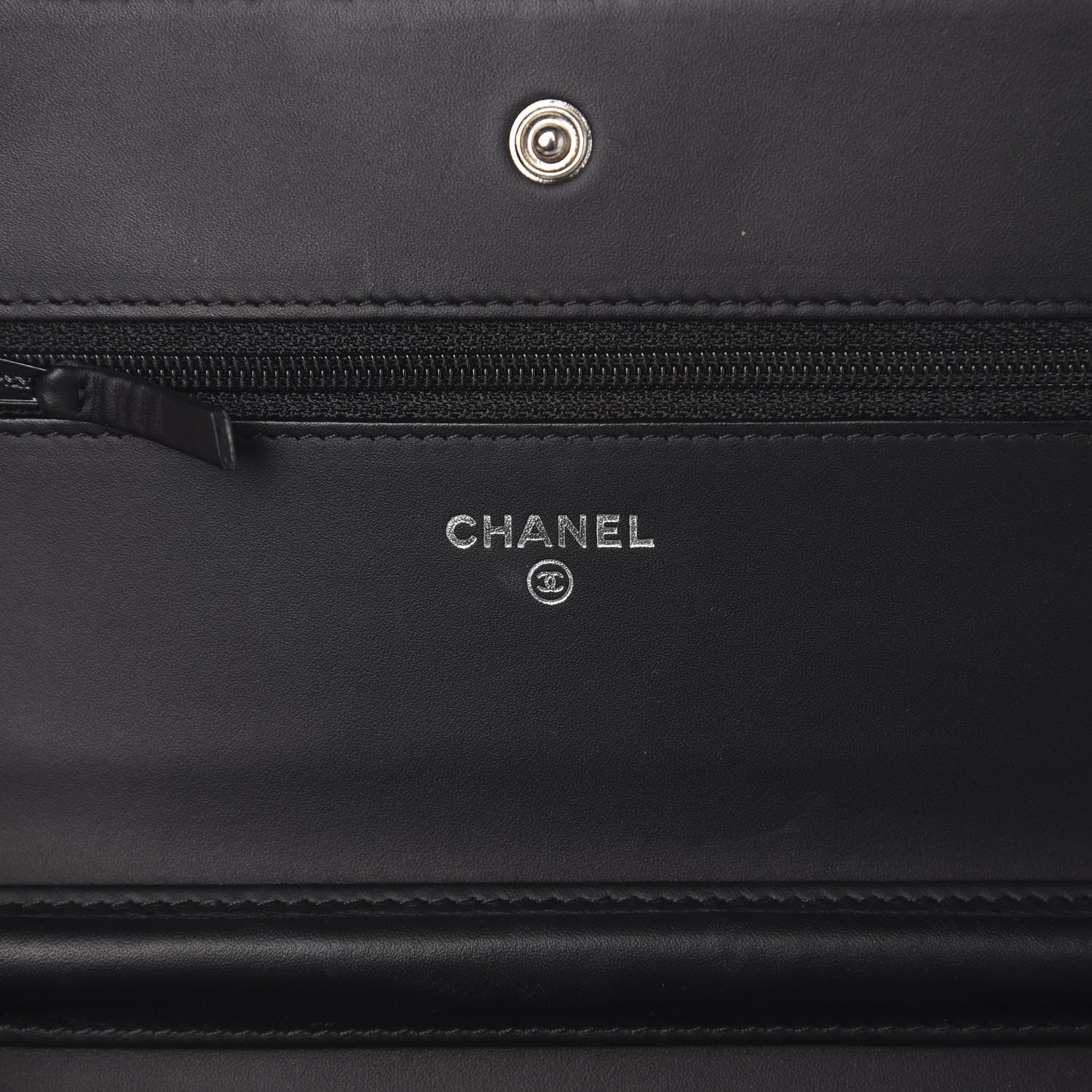 Chanel Patent Quilted Wallet On Chain WOC Black 6 of 11
