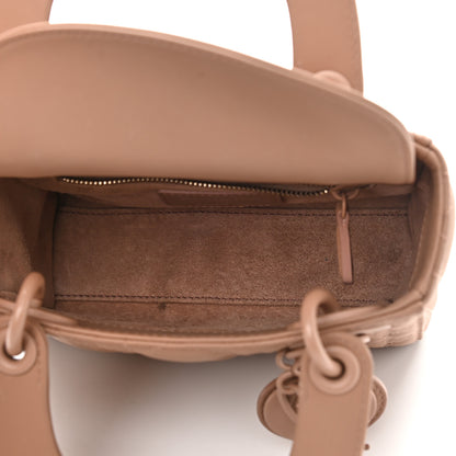 Christian Dior Ultra Matte Calfskin Cannage Mini Lady Dior Light Beige 5 of 10