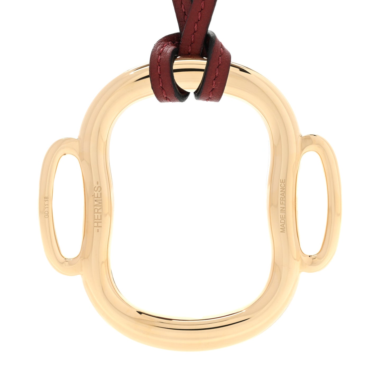 Permabrass Swift Bouclerie Pendant Necklace Gold Rouge H