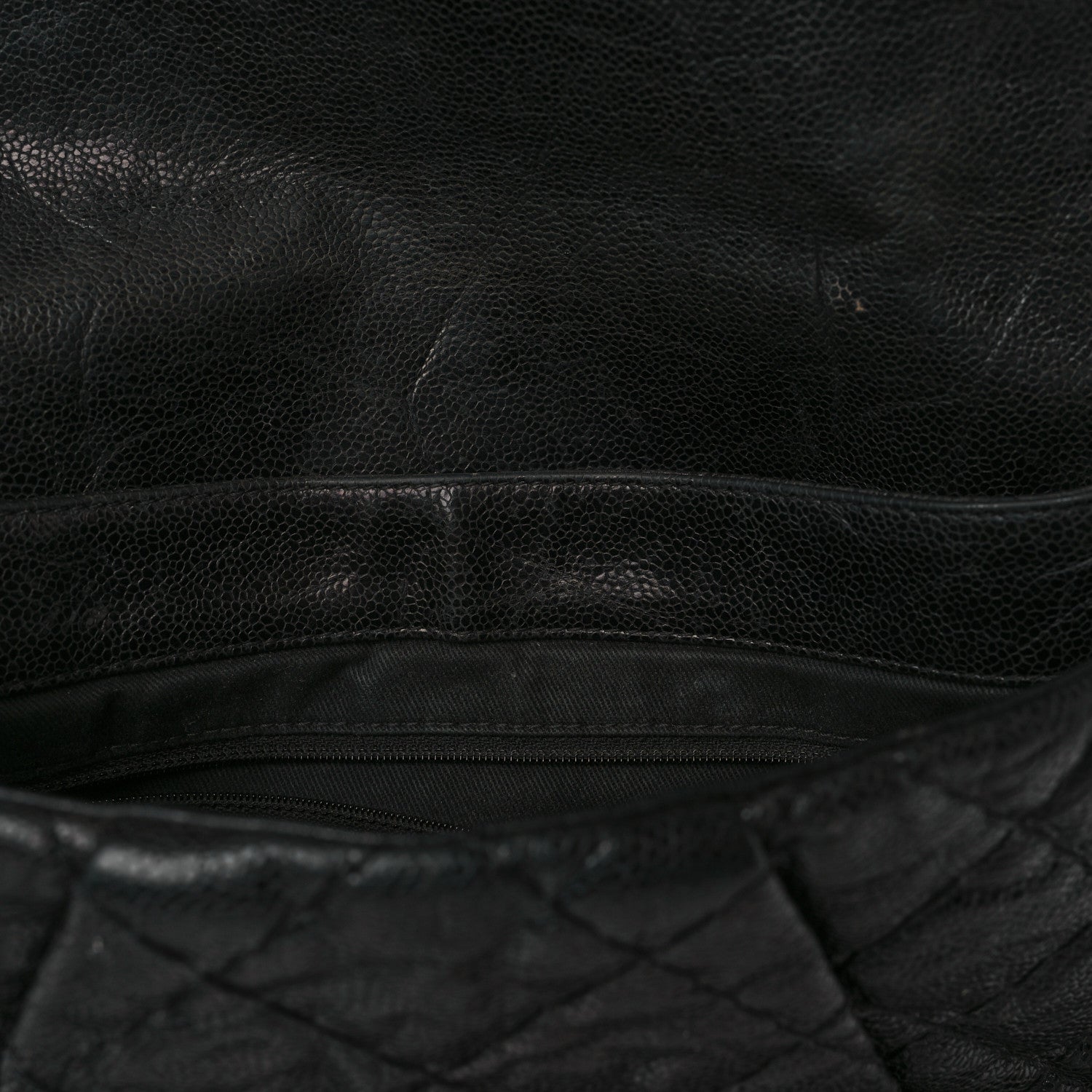 Chanel Crumpled Grained Calfskin Medium Coco Pleats Messenger Flap Black 13 of 16