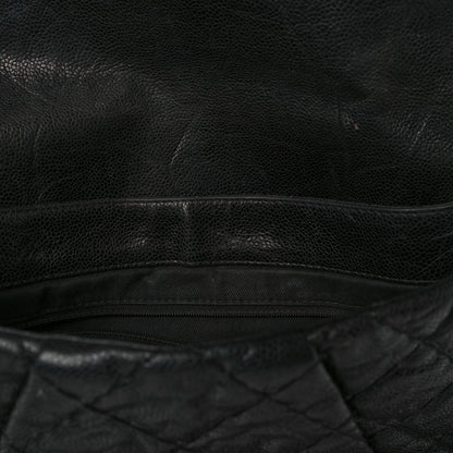 Chanel Crumpled Grained Calfskin Medium Coco Pleats Messenger Flap Black 13 of 16