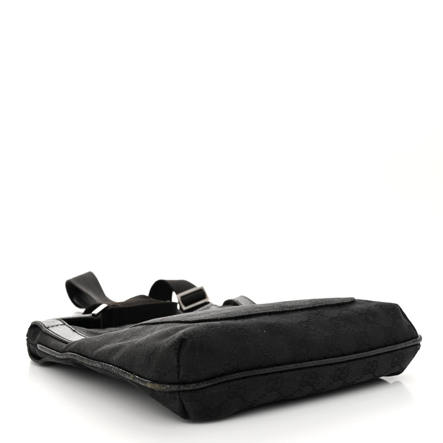 Monogram Flat Messenger Bag Black