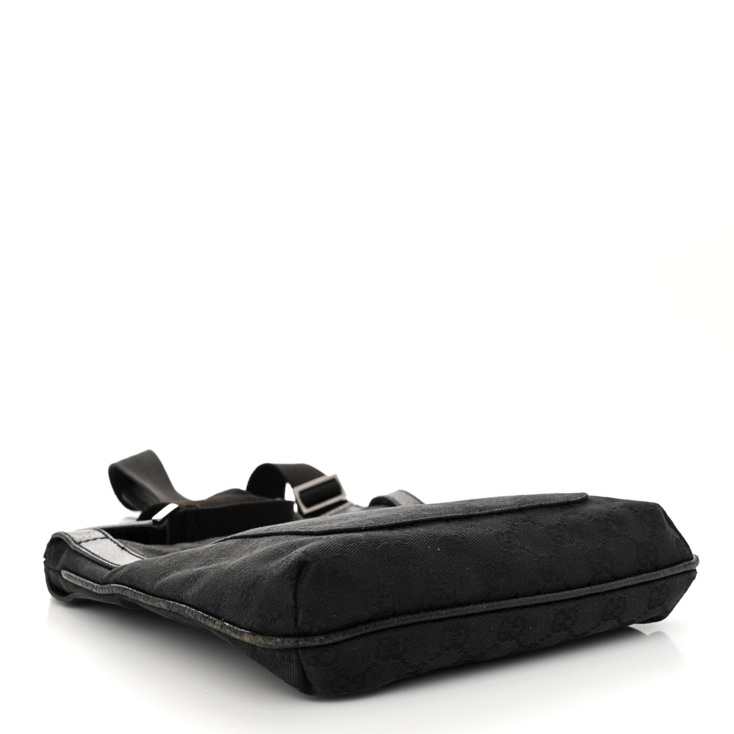 Gucci Monogram Flat Messenger Bag Black 4 of 11