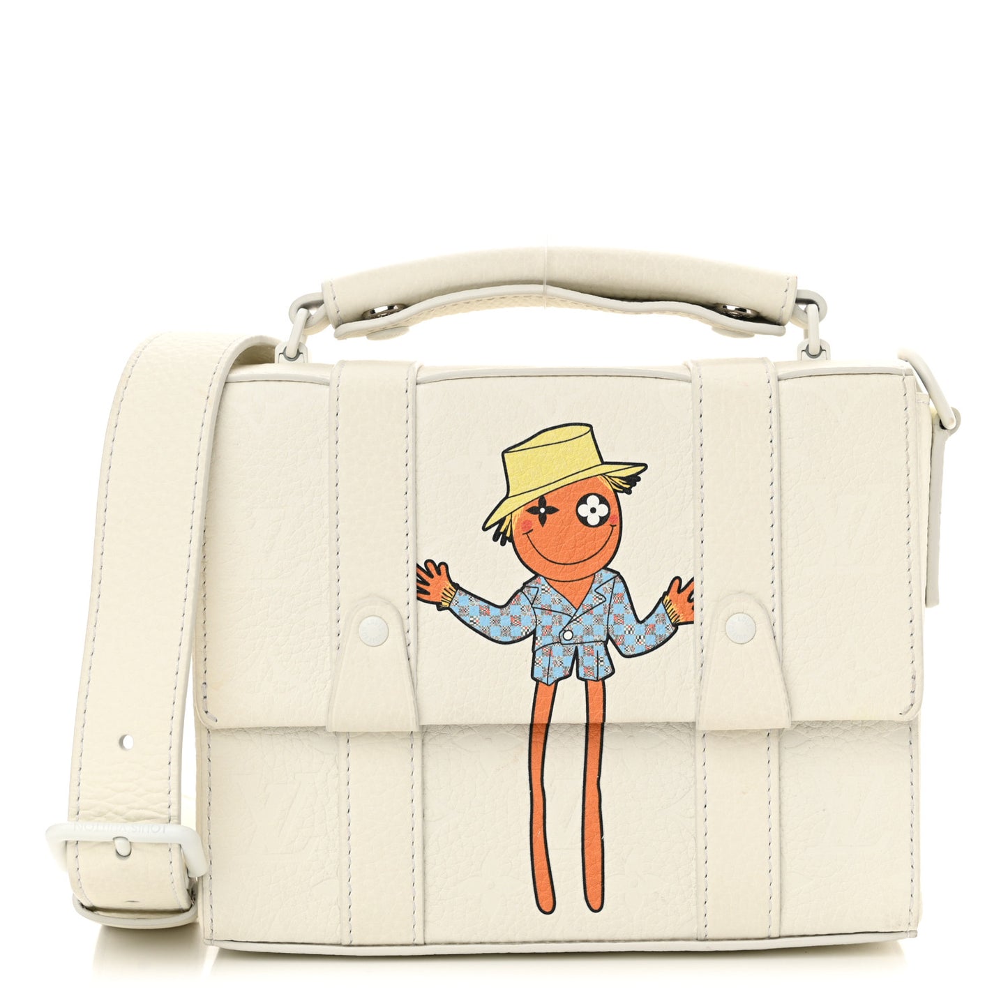 Taurillon Monogram LV Friends Soft Trunk Messenger White