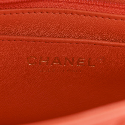 Chanel Lambskin Quilted Mini Rectangular Flap Orange 6 of 10