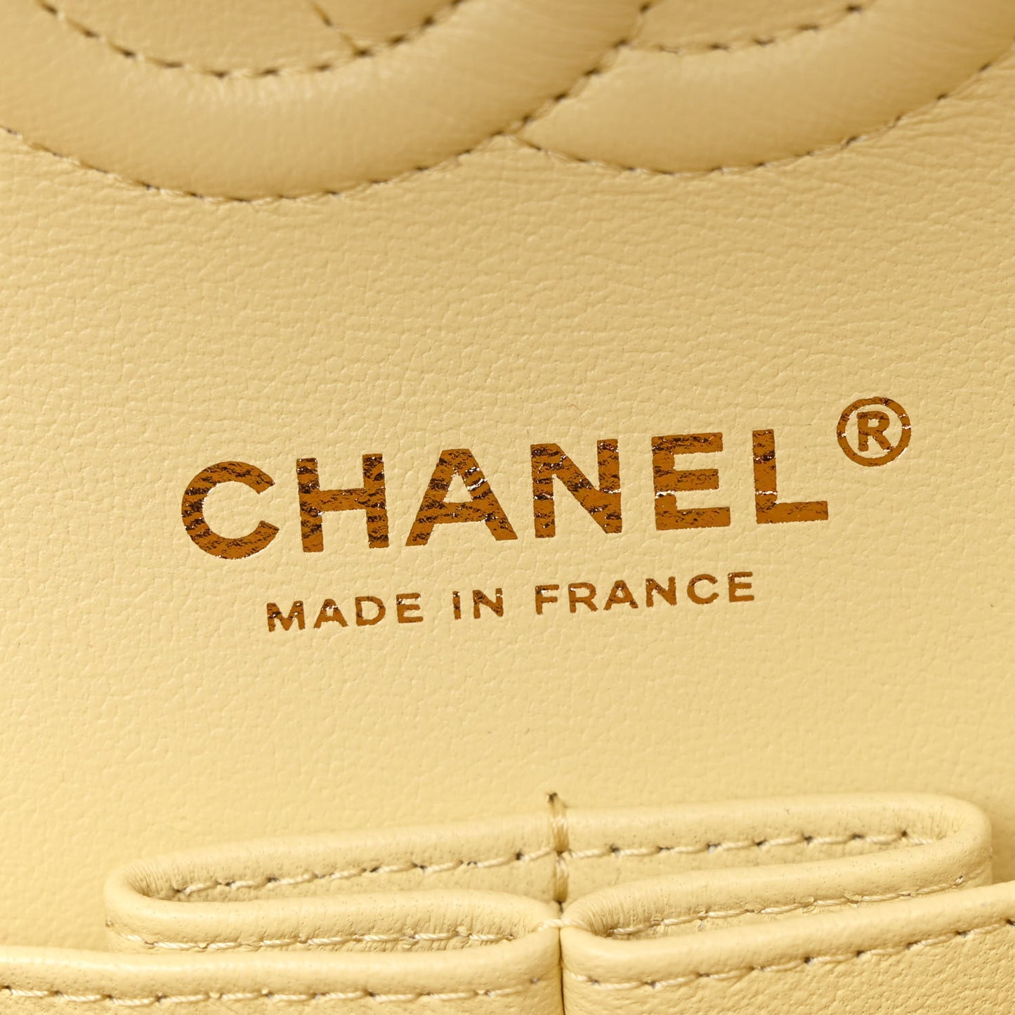 Caviar Quilted Small Double Flap Light Yellow