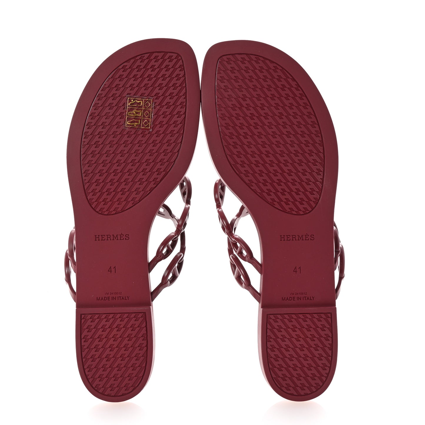 Rubber Chaine d'Ancre Island Sandals 41 Rouge H
