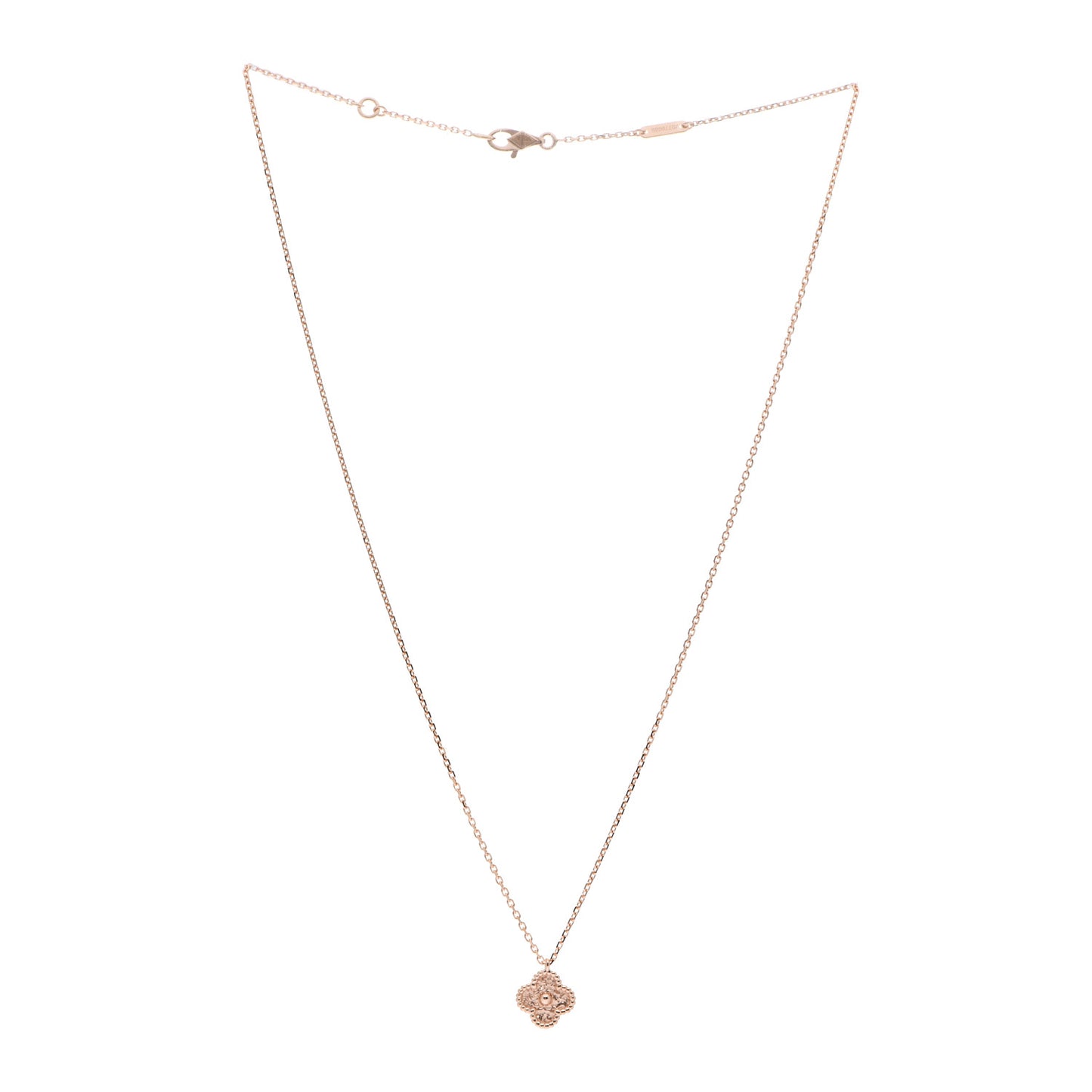 18K Rose Gold Sweet Alhambra Pendant Necklace