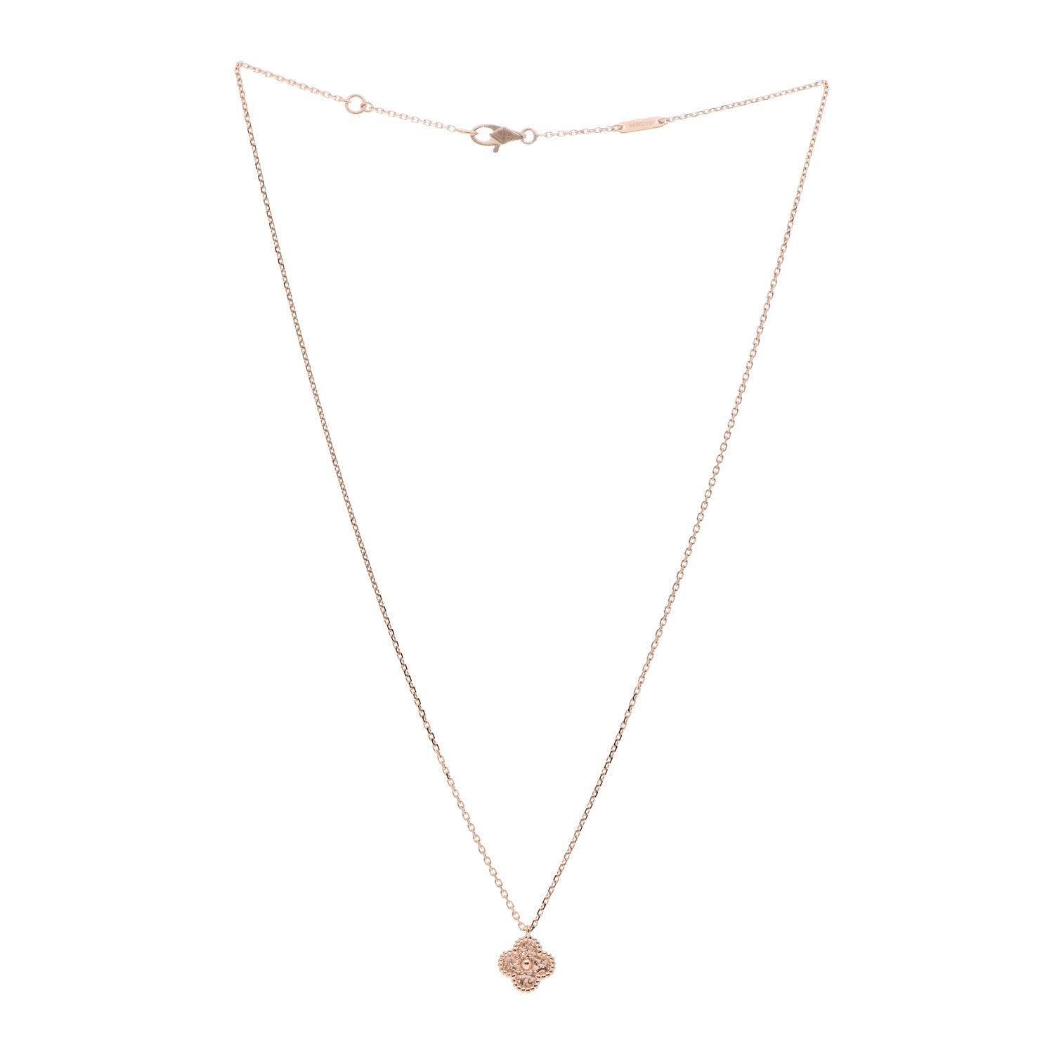Van Cleef & Arpels 18K Rose Gold Sweet Alhambra Pendant Necklace 3 of 7