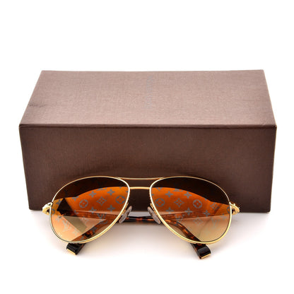 Louis Vuitton Conspiration Pilote Sunglasses Z0164U Gold 8 of 8