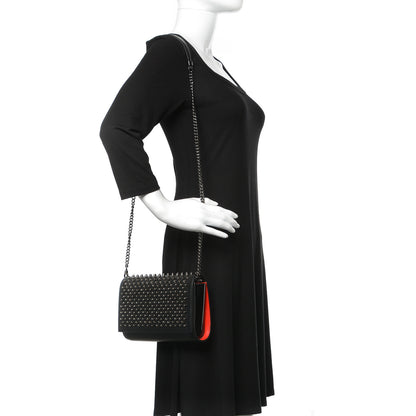 Christian Louboutin Calfskin Patent Spikes Paloma Clutch Black 2 of 10