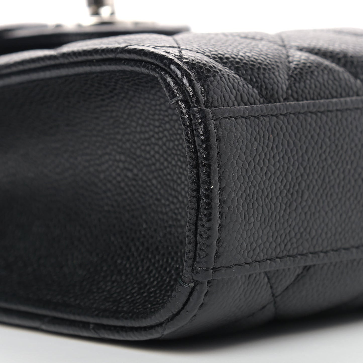 Caviar Quilted Classic Phone Holder Black