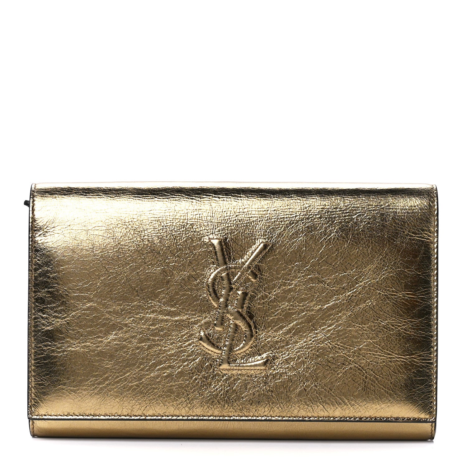 Saint Laurent Metallic Calfskin Monogram Belle de Jour Chain Clutch Gold 1 of 11