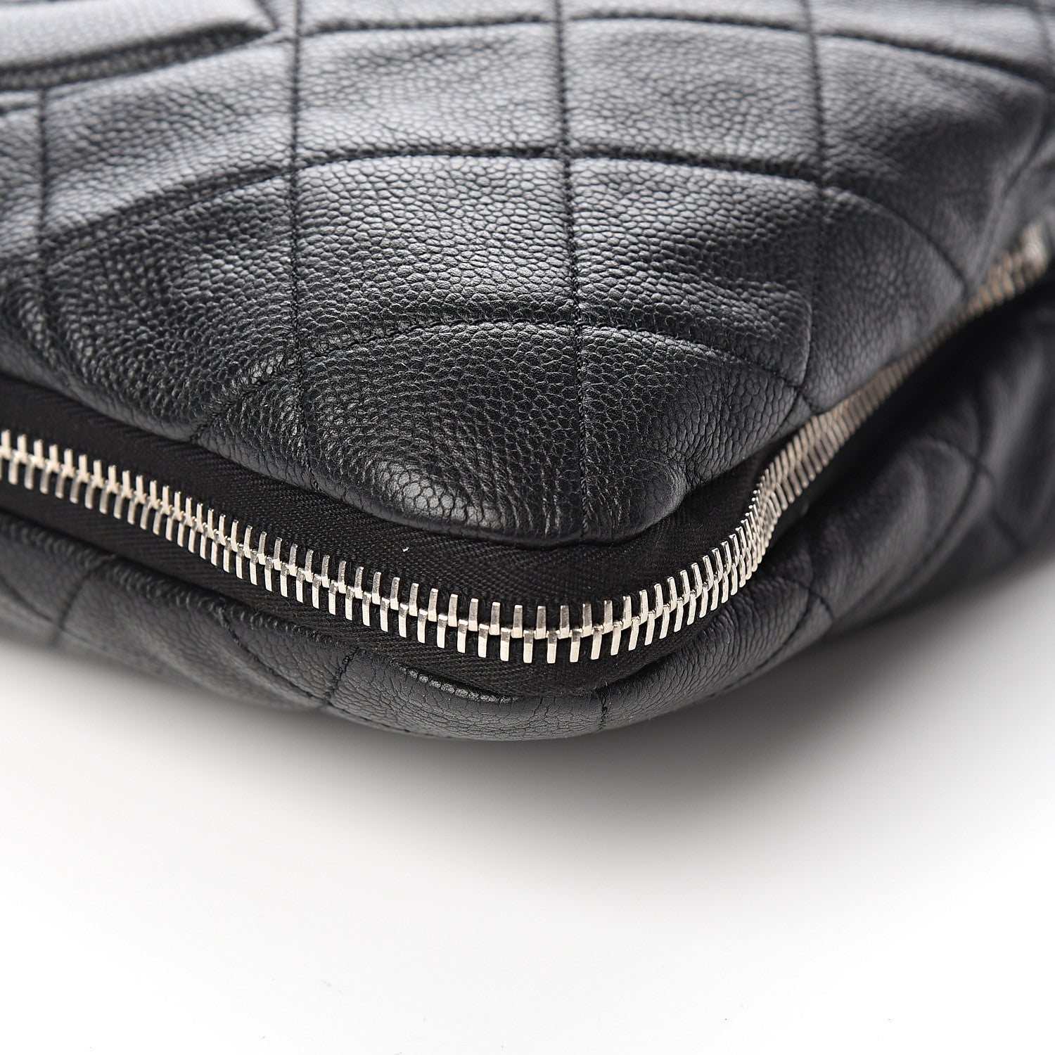 Chanel Caviar Quilted Expandable Zip Shoulder Bag Black 8 of 9