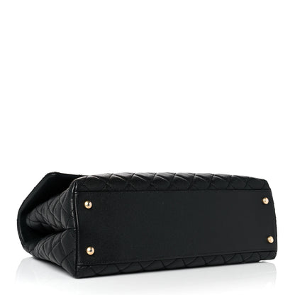 Chanel Caviar Lizard Quilted Medium Coco Handle Flap Black 4 of 10