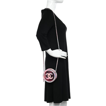 Chanel PVC Lambskin Filigree Round Clutch With Chain Pink 2 of 10
