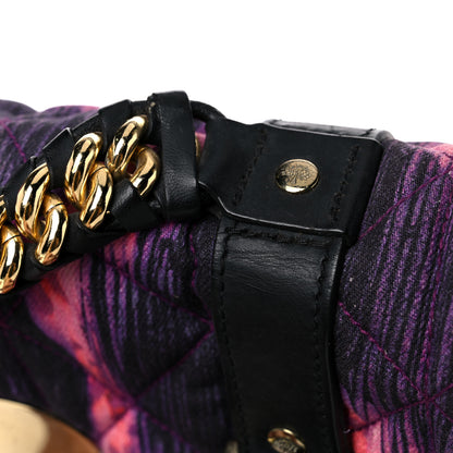 Mulberry Denim Alexa Quilted Loopy Leopard Print Purple Red 18 of 21