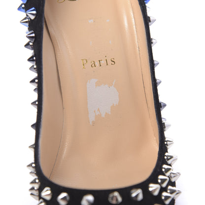 Christian Louboutin Suede Follies Spikes 100 Pumps 37 Black 12 of 15
