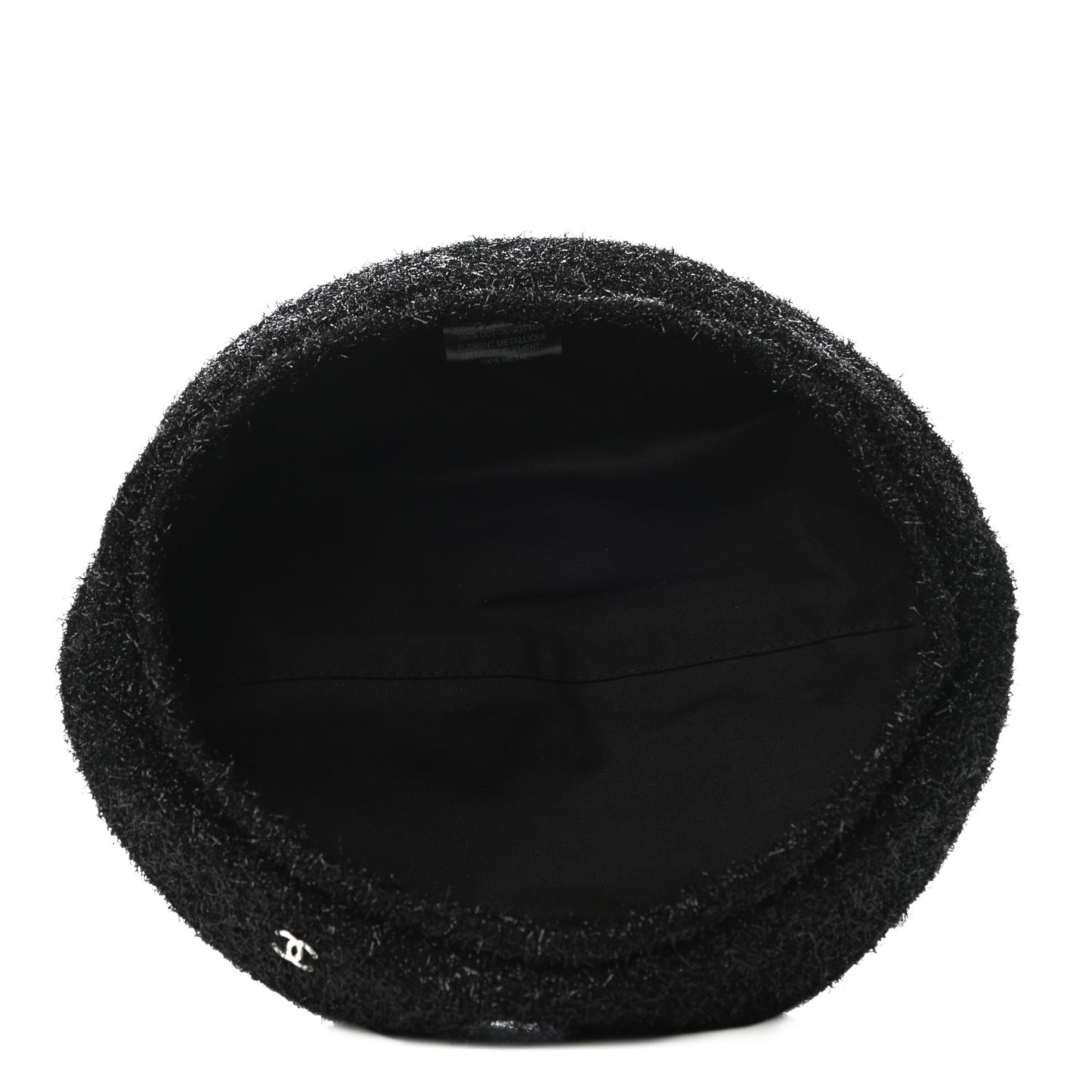 Cotton Polymide Beret Hat S Black
