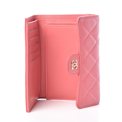 Chanel Caviar Quilted Medium Flap Wallet Pink 5 of 14