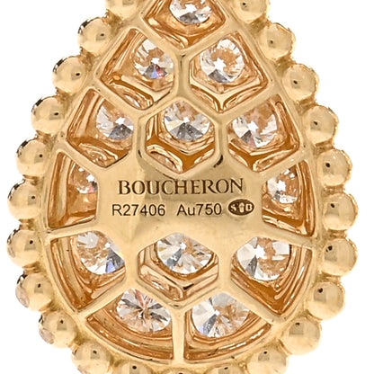Boucheron 18K Yellow Gold Diamond Serpent Boheme Pendant Earrings 4 of 4