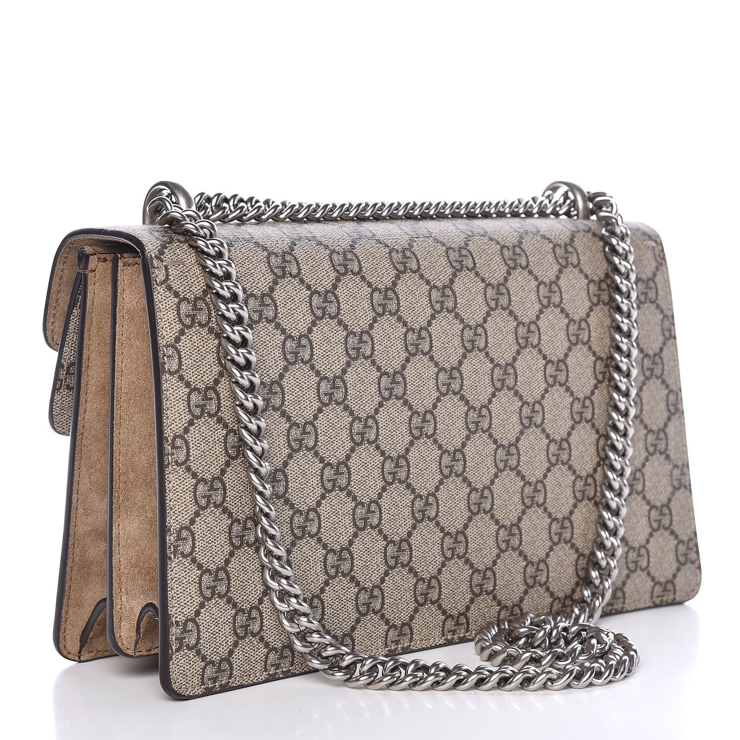 Gucci GG Supreme Monogram Small Dionysus Shoulder Bag Taupe 3 of 12