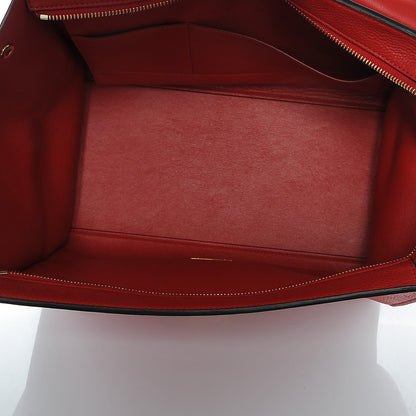 Celine Drummed Calfskin Suede Medium Trapeze Vermillion 5 of 6