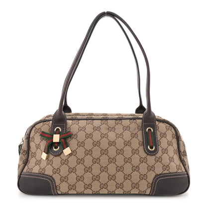 Gucci Monogram Small Princy Satchel Dark Brown 1 of 11