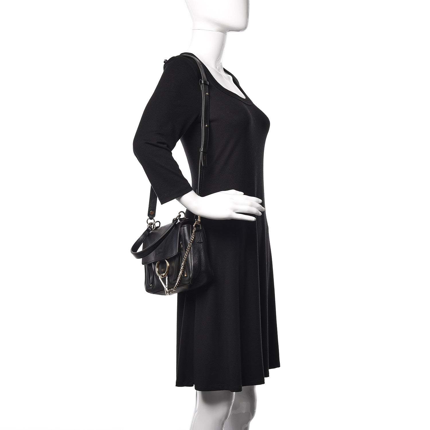 Chloe Calfskin Mini Faye Day Shoulder Bag Black 3 of 11