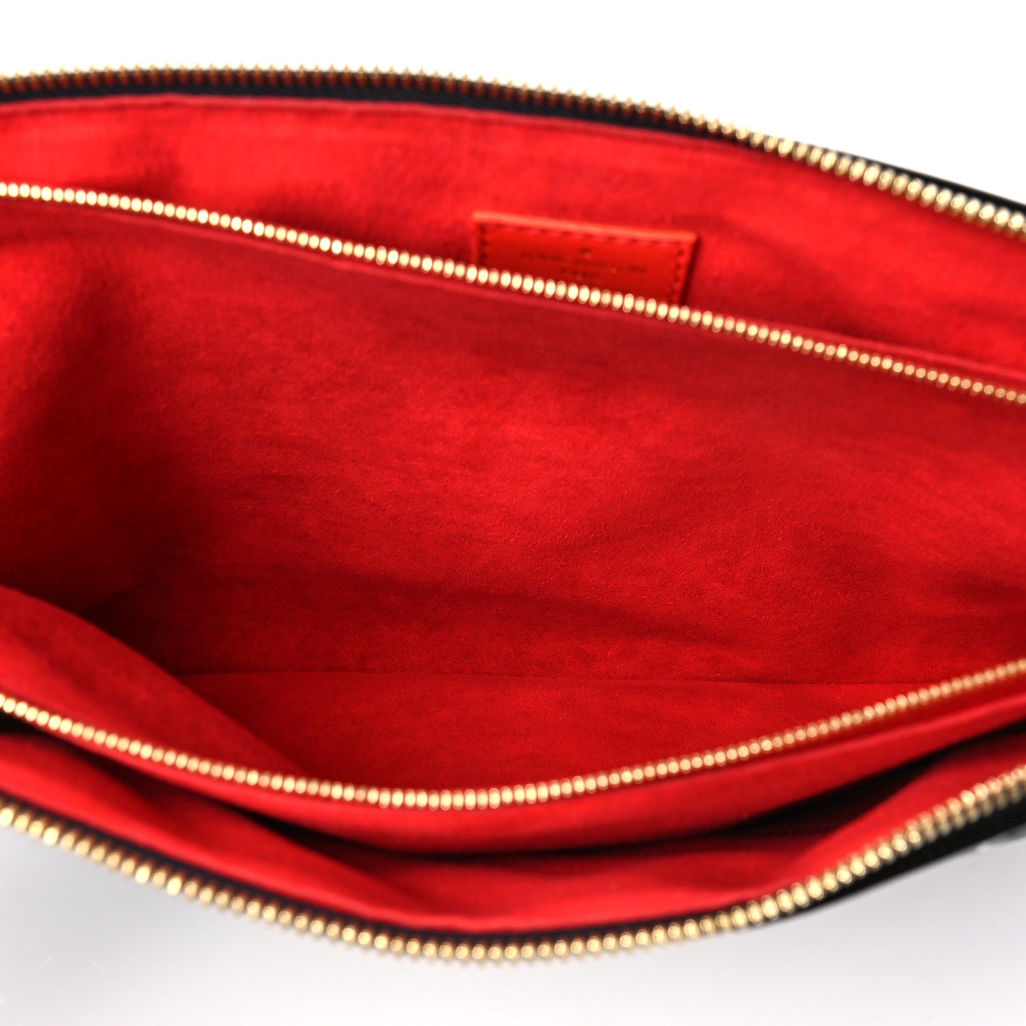 Patent Embossed Monogram Lambskin Coussin MM Black Red