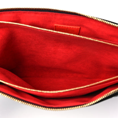 Louis Vuitton Patent Embossed Monogram Lambskin Coussin MM Black Red 4 of 6