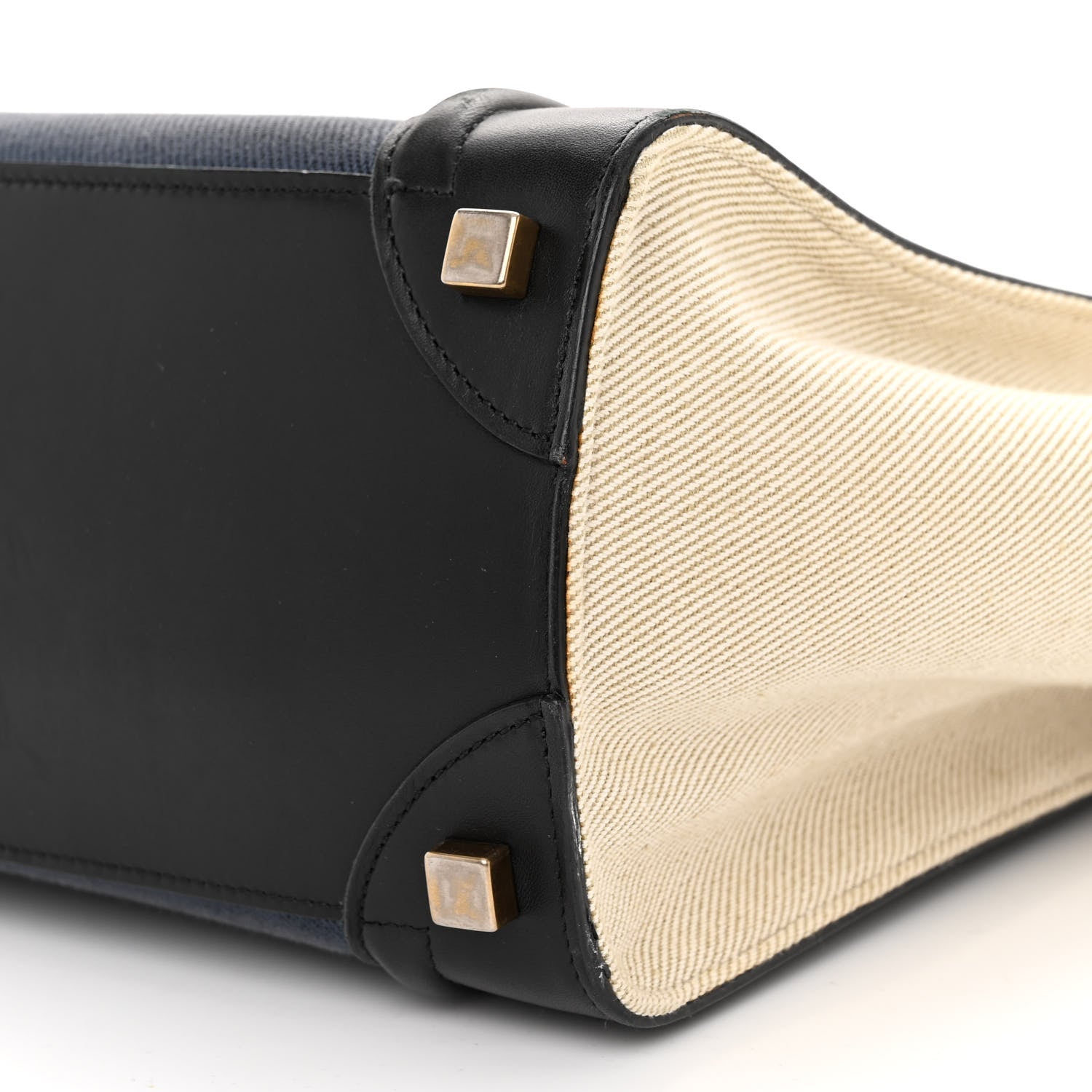 Celine Canvas Smooth Calfskin Micro Tri-Color Luggage Navy Blue 9 of 12