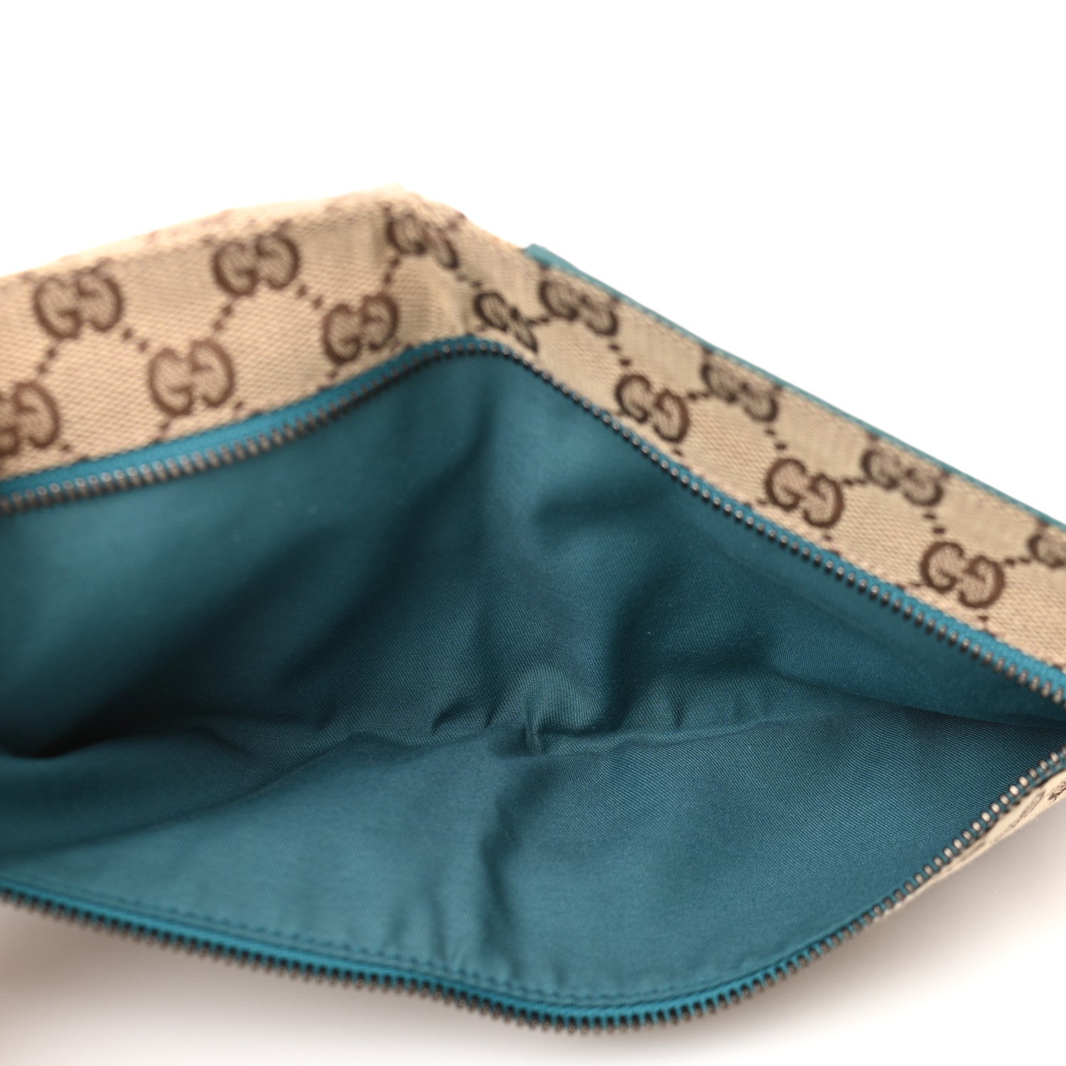 Gucci GG Monogram Web Double Pocket Belt Bag Turquoise 5 of 9