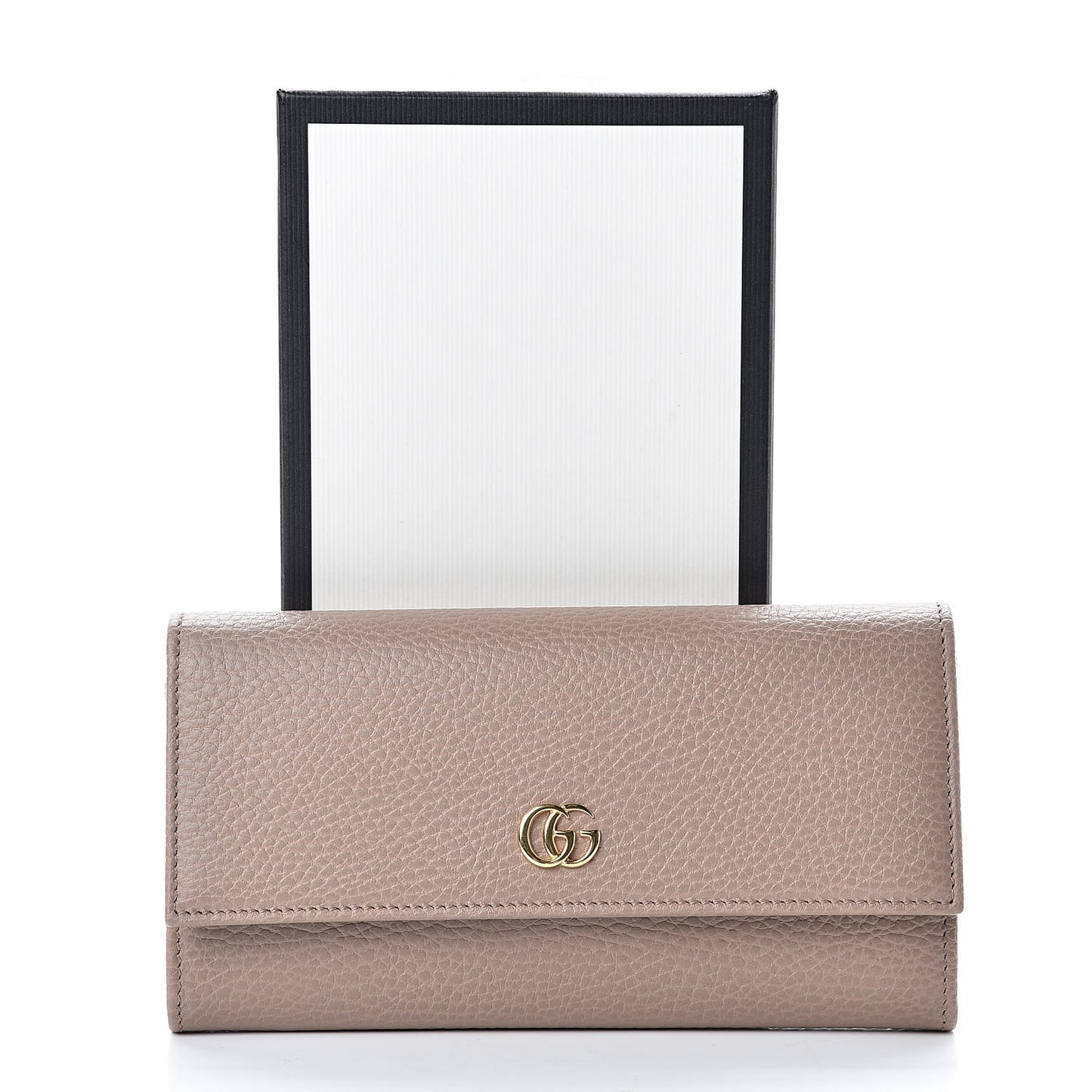 Dollar Calfskin GG Marmont Continental Wallet Porcelain Rose