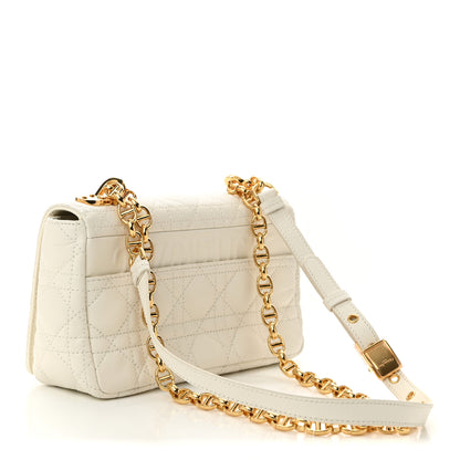 Christian Dior Lambskin Cannage Small Caro Bag Ivory 3 of 11