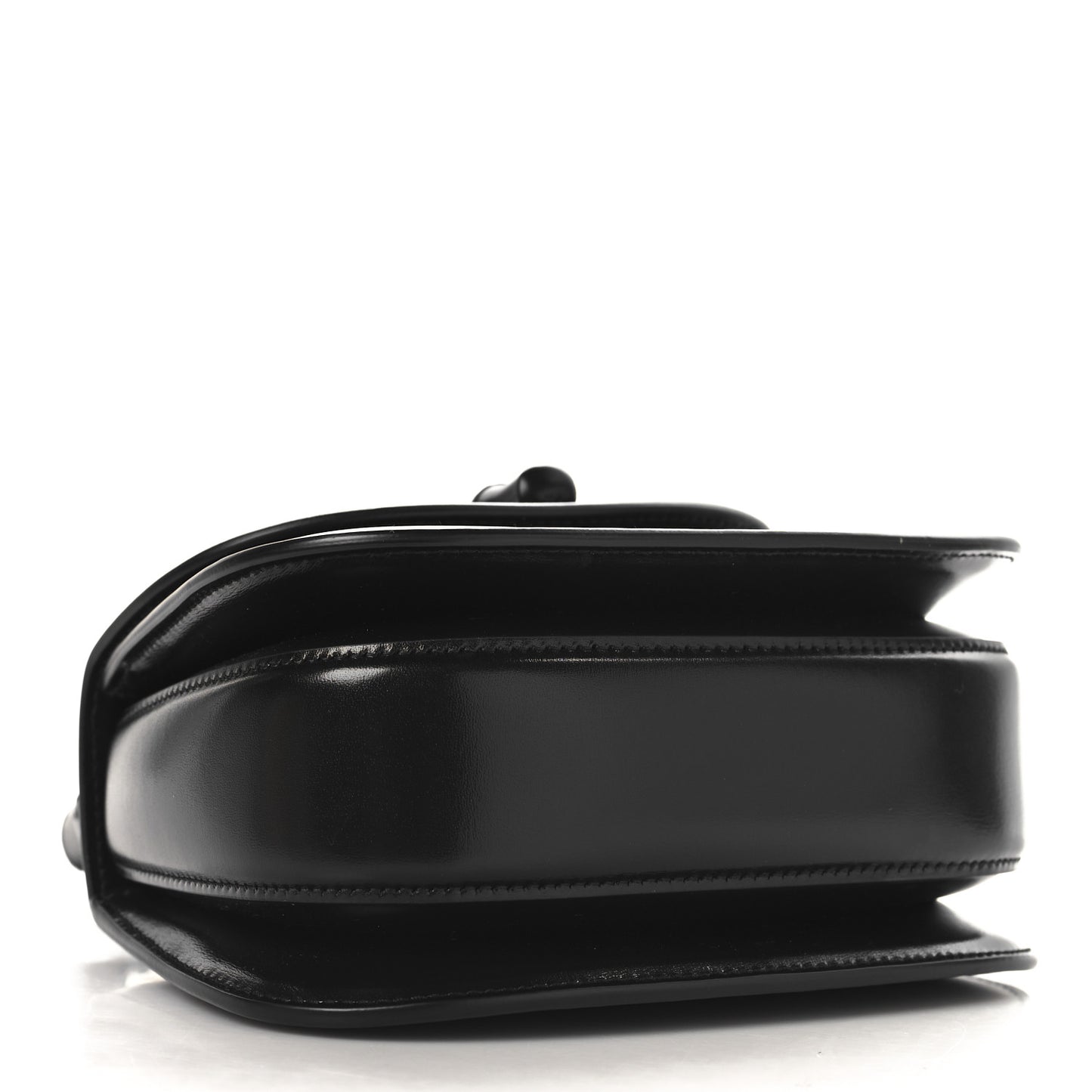 Boarded Dyana Lux Calfskin Web Monochrome Mini Bamboo 1947 Top Handle Bag Black